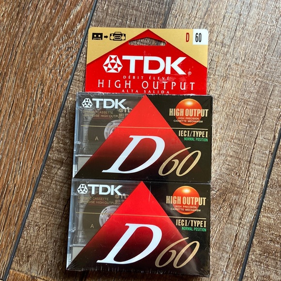 TDK High Output D 60 Cassette Tapes Set of 2 New in Package - Picture 2 of 7